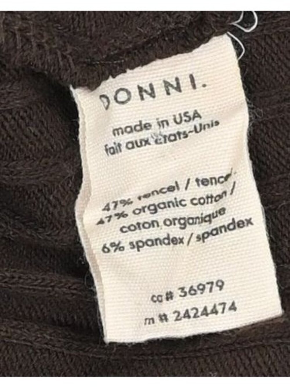 DONNI. Brown Ribbed Button-Front Cardigan - Picture 4 of 5